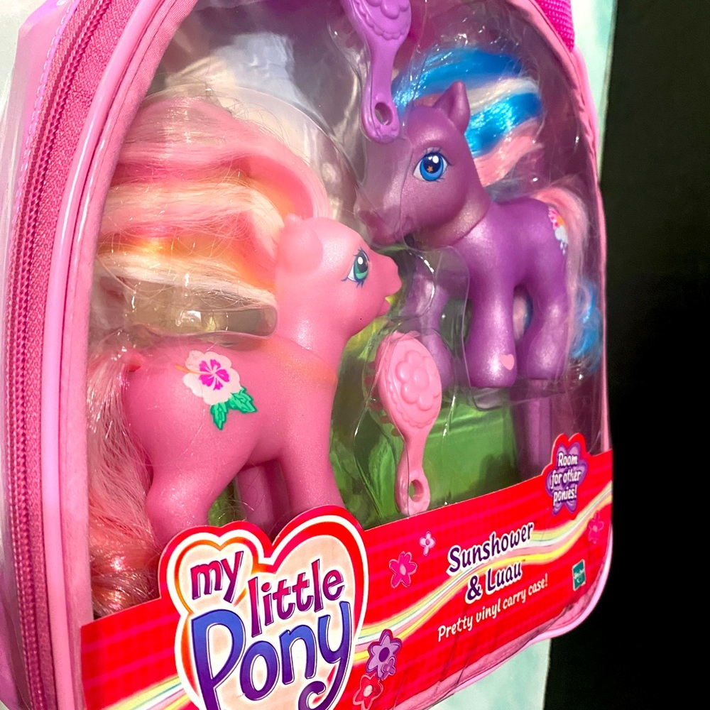 MY LITTLE PONY G3 NWT VTG 2004 SUNSHOWER & LUAU PONIES w/PRETTY VINYL CARRY CASE - Picture 12 of 14